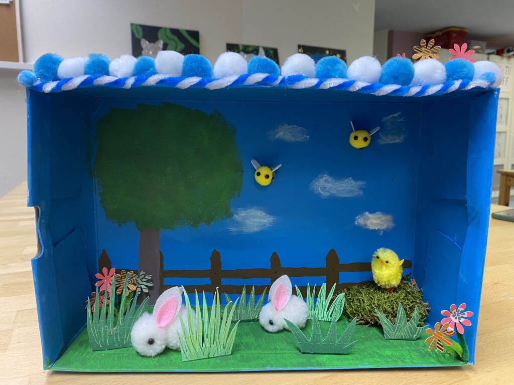 Frühling in a box - Schuhschachteln mit Küken und Hasen (für Kinder ab 9 Jahren)